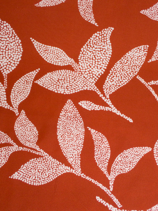 Dotted Botanical Viscose Challis - Saffron