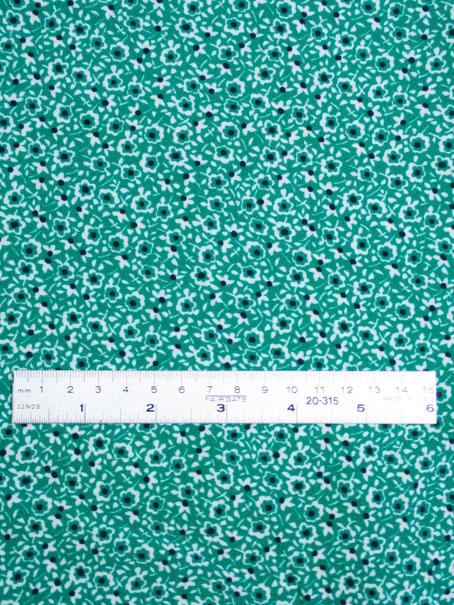 Ditsy Floral Lightweight Viscose Rayon - Green