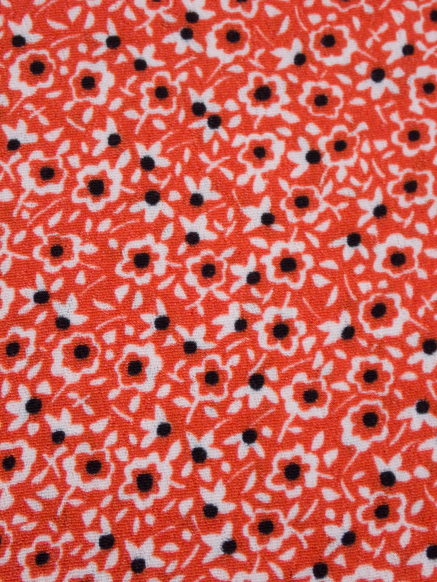 Ditsy Floral Lightweight Viscose Rayon - Saffron