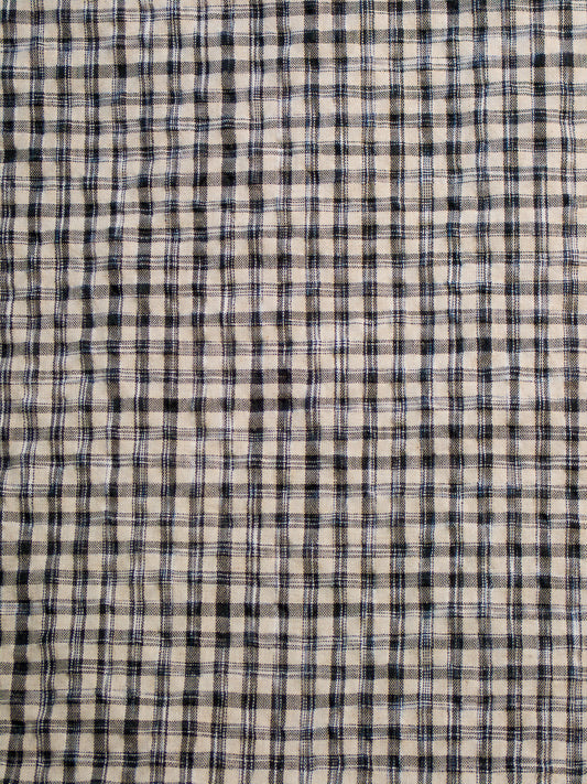 Check Seersucker - Black