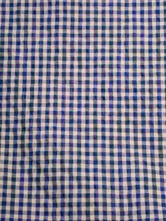 Check Seersucker - Navy