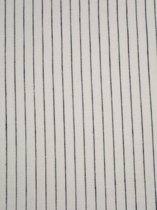 Linen Chambray Stripe - Black & White