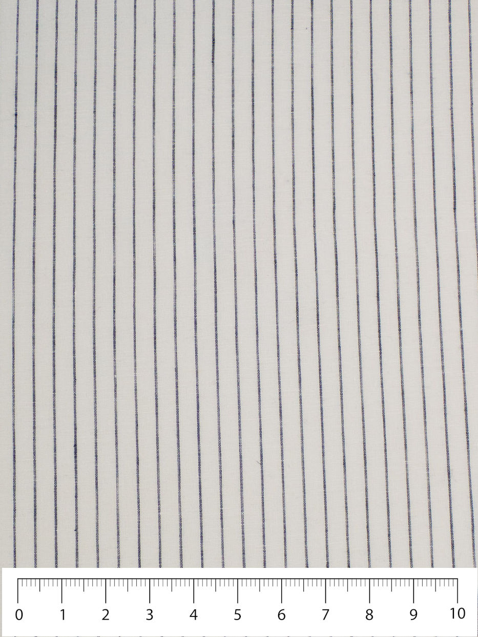 Linen Chambray Stripe - Black & White