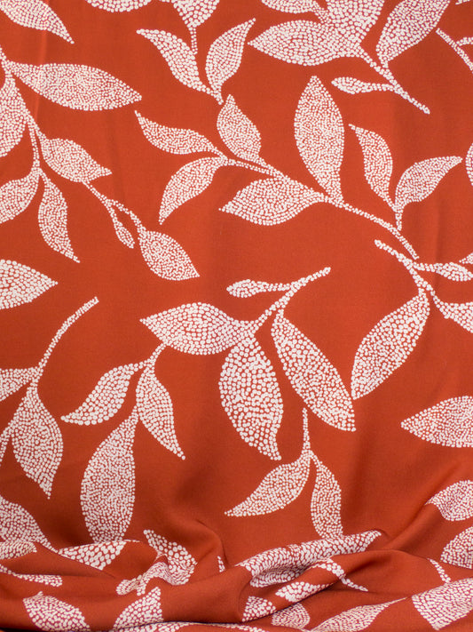 Dotted Botanical Viscose - Saffron