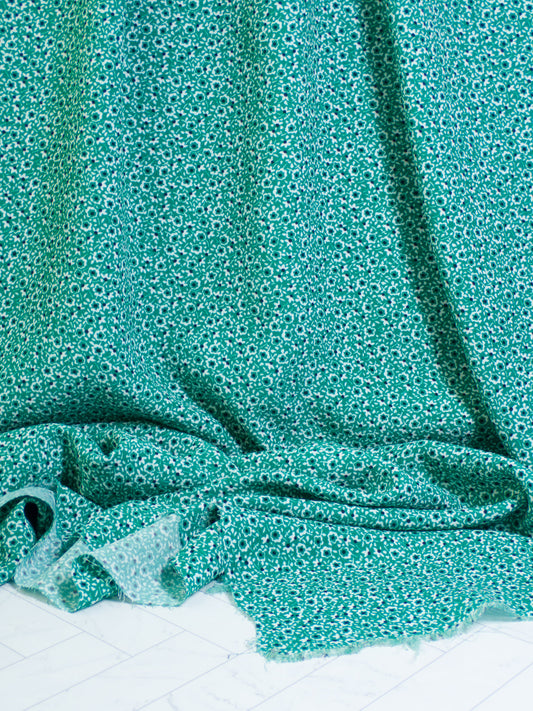 Ditsy Floral Crepe Viscose - Green