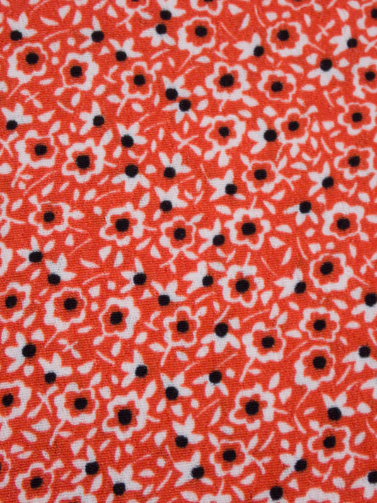 Ditsy Floral Lightweight Viscose Rayon - Saffron