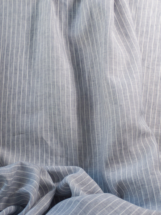 Linen Chambray Stripe - Grey
