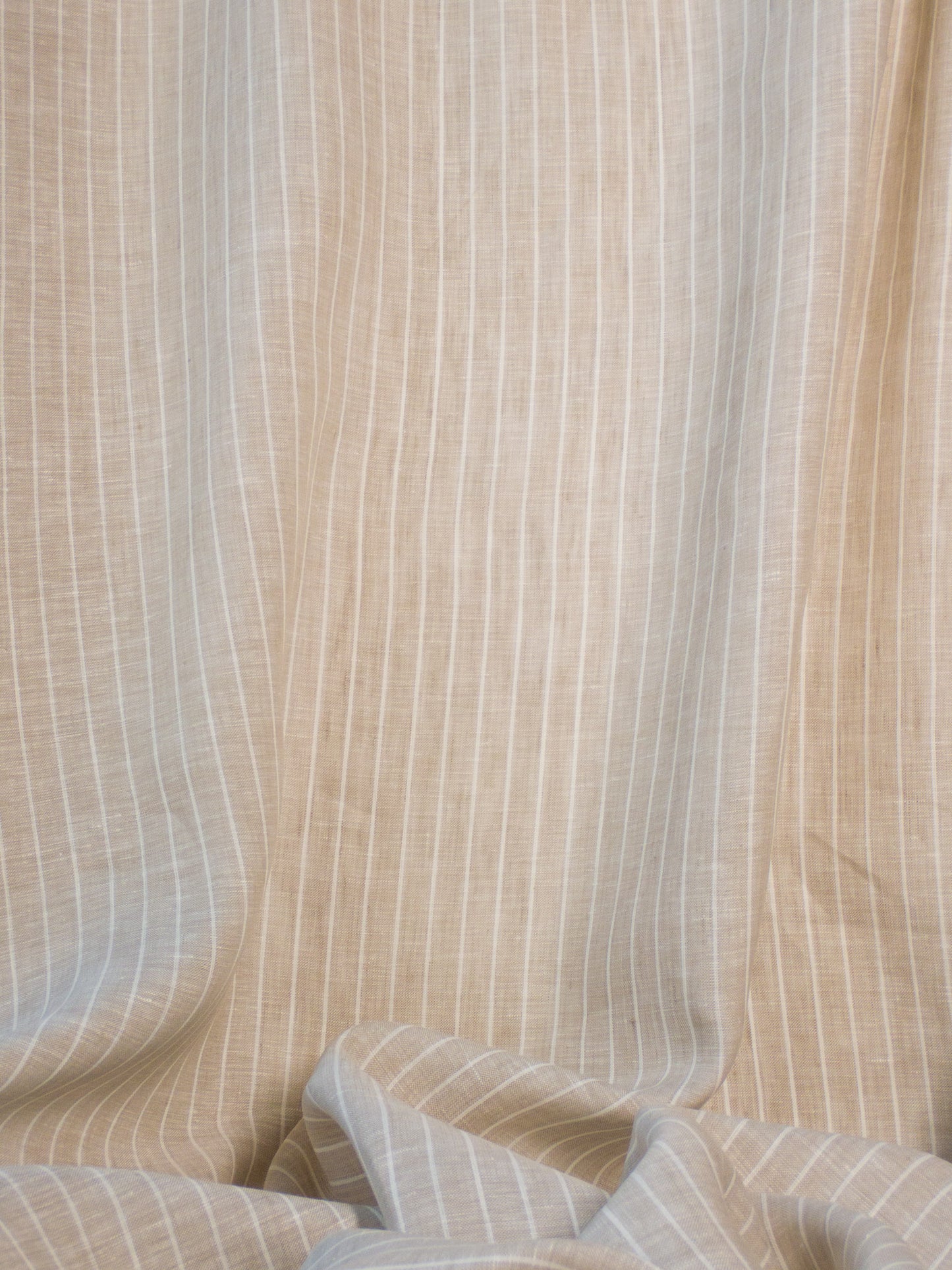 Linen Chambray Stripe - Natural